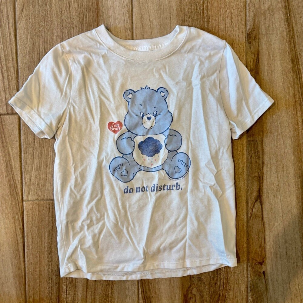 Abercrombie Kids Care Bears Grumpy Bear Graphic T-Shirt White Size 7/8